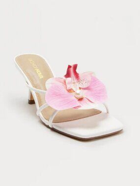 Island Sun Orchid Mules - White - 6.5